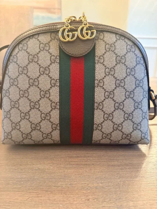 Authentic Gucci Ophidia Dome Small GG Supreme Web Stripe Crossbody - Picture 3 of 13